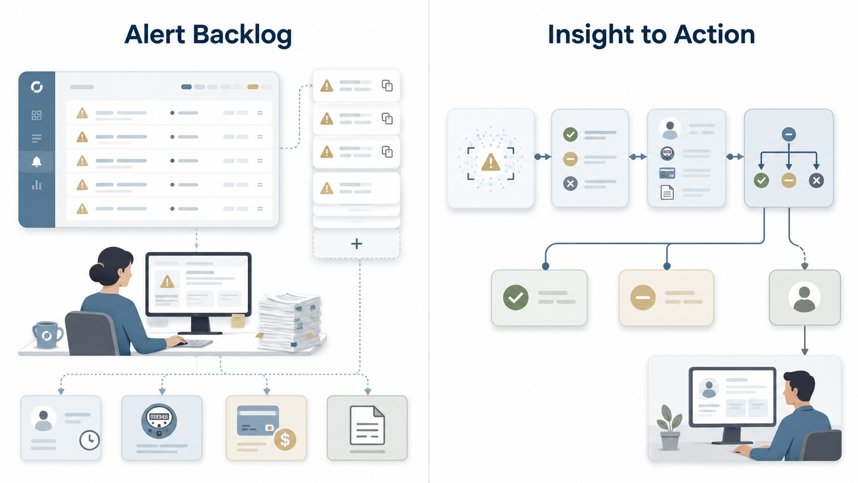 Alert backlog vs automated flow